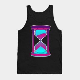 Vaporwave Hourglass Sticker Style Design Tank Top